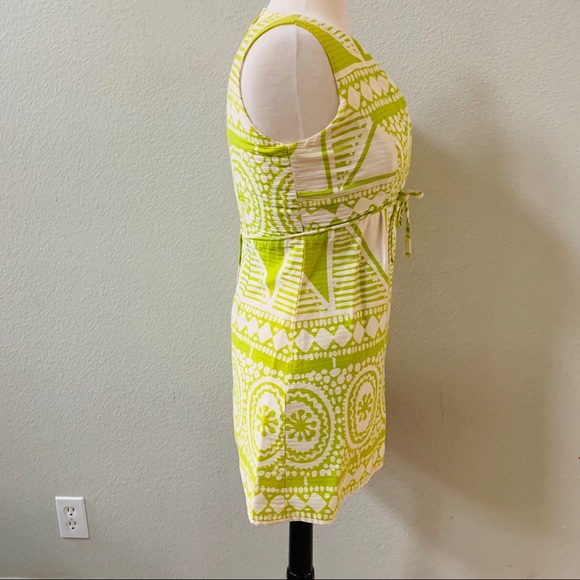 MALIA HONOLULU vintage MOD green graphic dress - Picture 8 of 8
